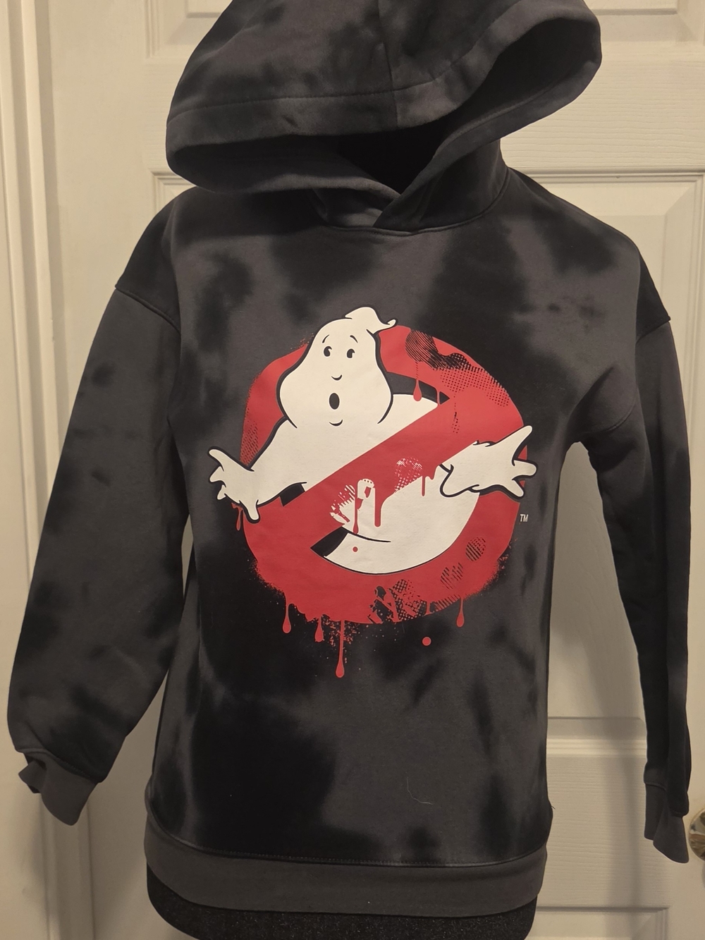 H&M Black Hoodie with Red & White Ghostbusters Logo